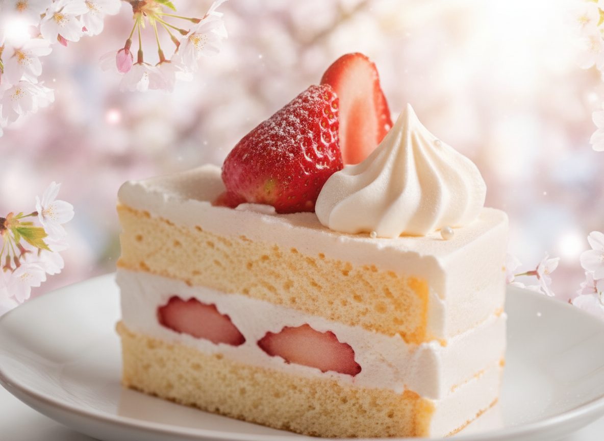 いちごショートケーキの加工後
